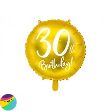 Folija balon - 30 Zlat Folija balon - 30 Zlat
